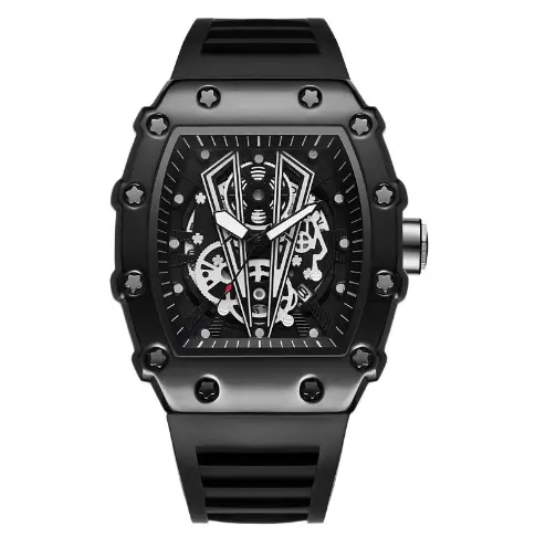 Richard's New Internet Celebrous Explosive Barrel-shaped Men's Watch Fully Automatic Non-mechanical Luminous Waterproof Silicon