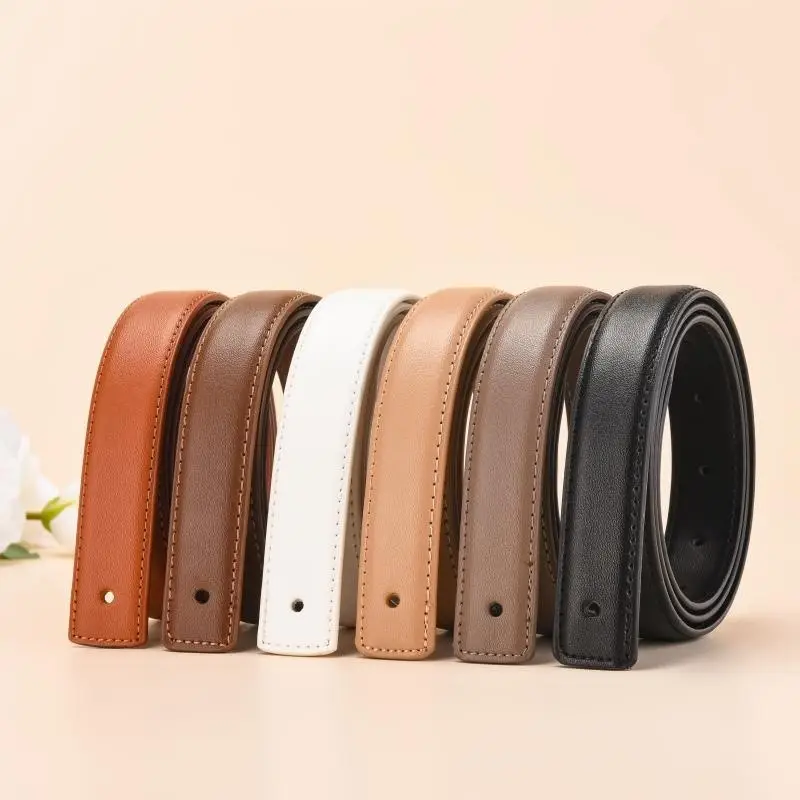 2.5 Wide Black Cowhide Belt Strap — feature 1