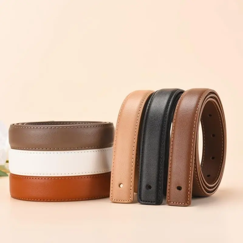 2.5 Wide Black Cowhide Belt Strap — feature 2
