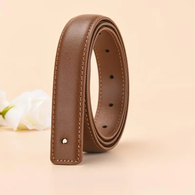 2.5 Wide Black Cowhide Belt Strap — feature 8