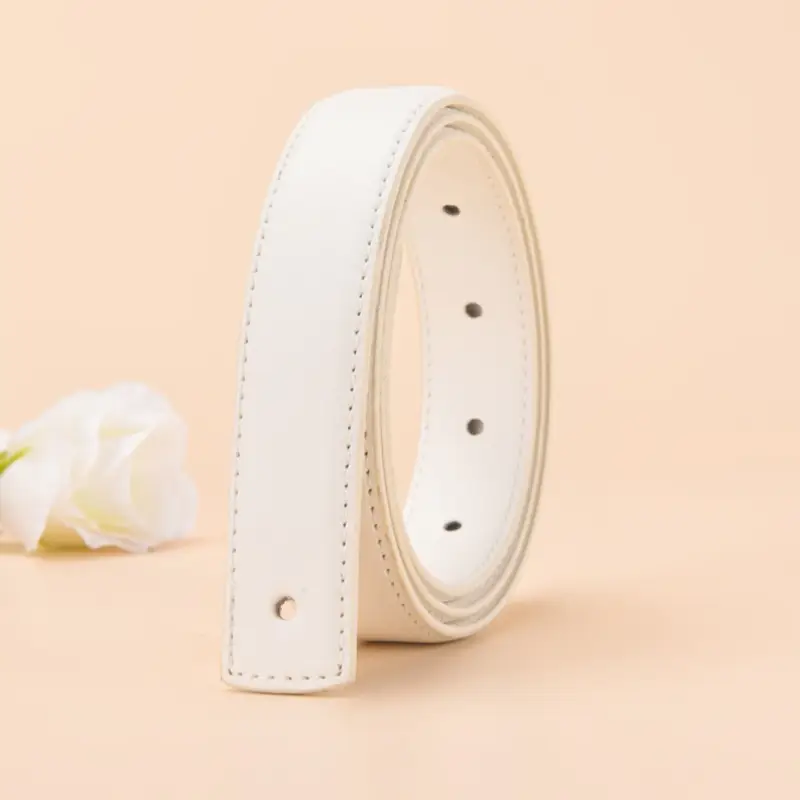 2.5 Wide Black Cowhide Belt Strap — feature 9