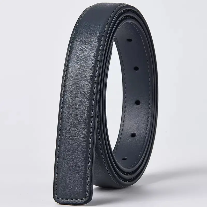 2.5 Wide Black Cowhide Belt Strap - Image 12