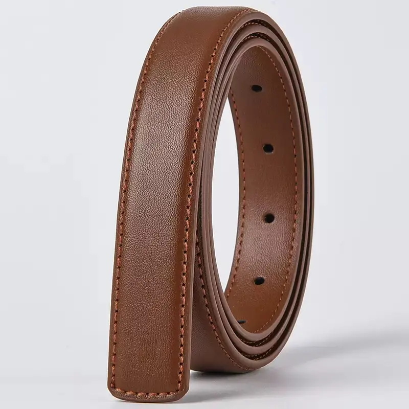 2.5 Wide Black Cowhide Belt Strap - Image 4