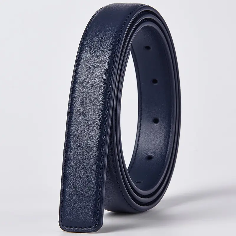 2.5 Wide Black Cowhide Belt Strap - Image 8