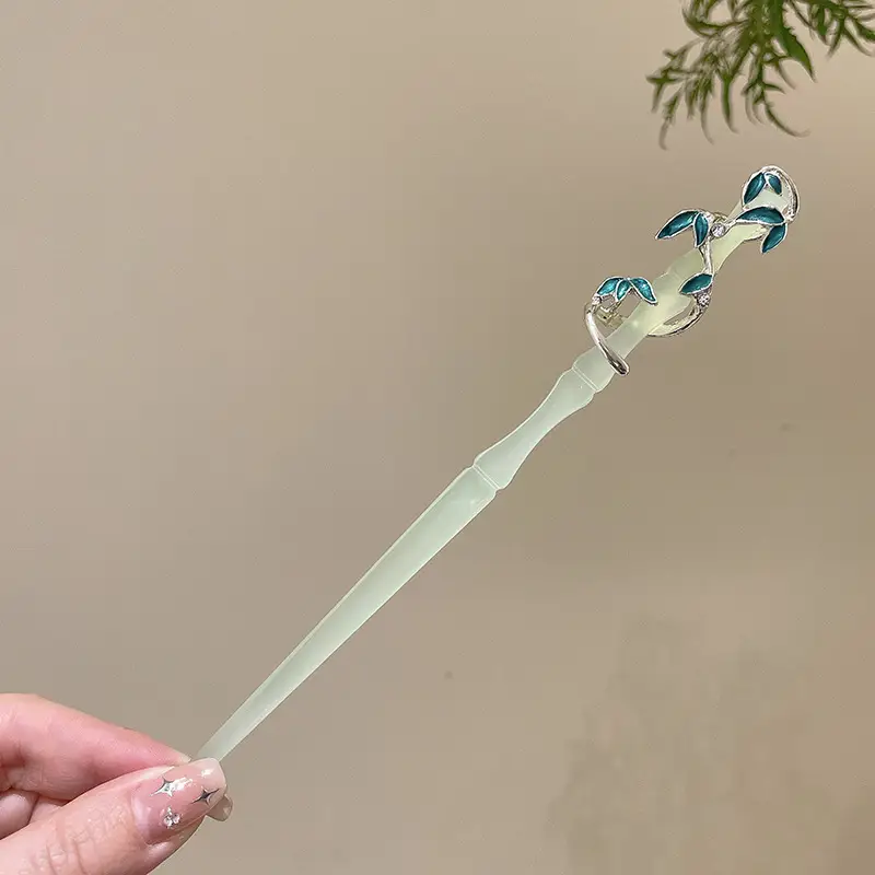 New Chinese Hairpin with Pearl Drop & Metal Spike