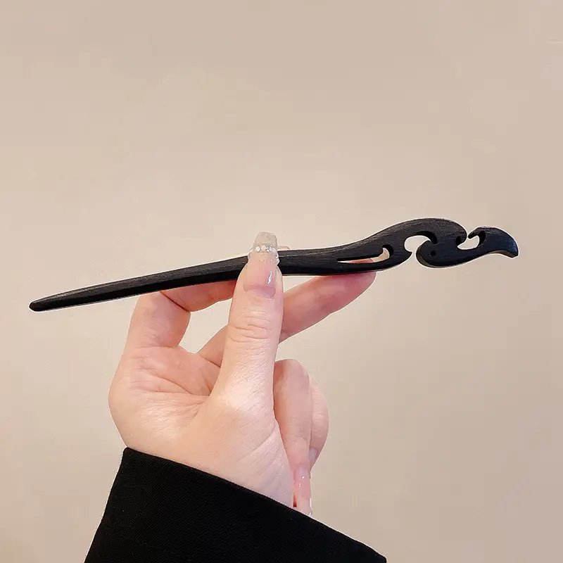 New Chinese Hairpin with Pearl Drop & Metal Spike