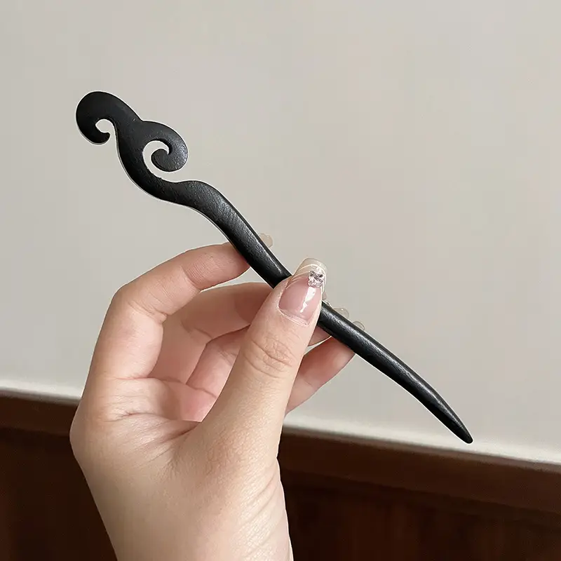 New Chinese Hairpin with Pearl Drop & Metal Spike