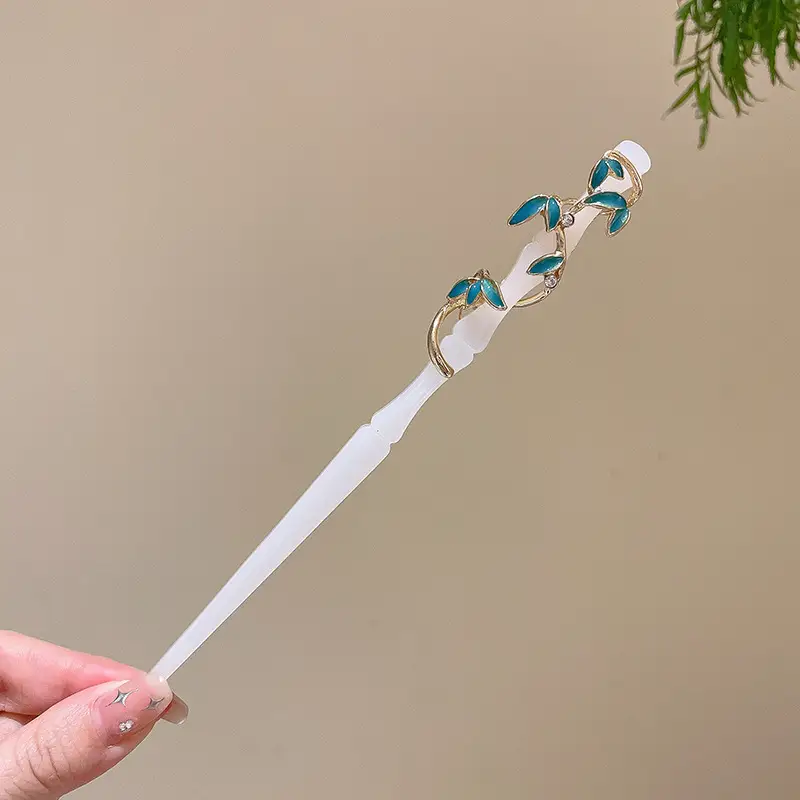 New Chinese Hairpin with Pearl Drop & Metal Spike
