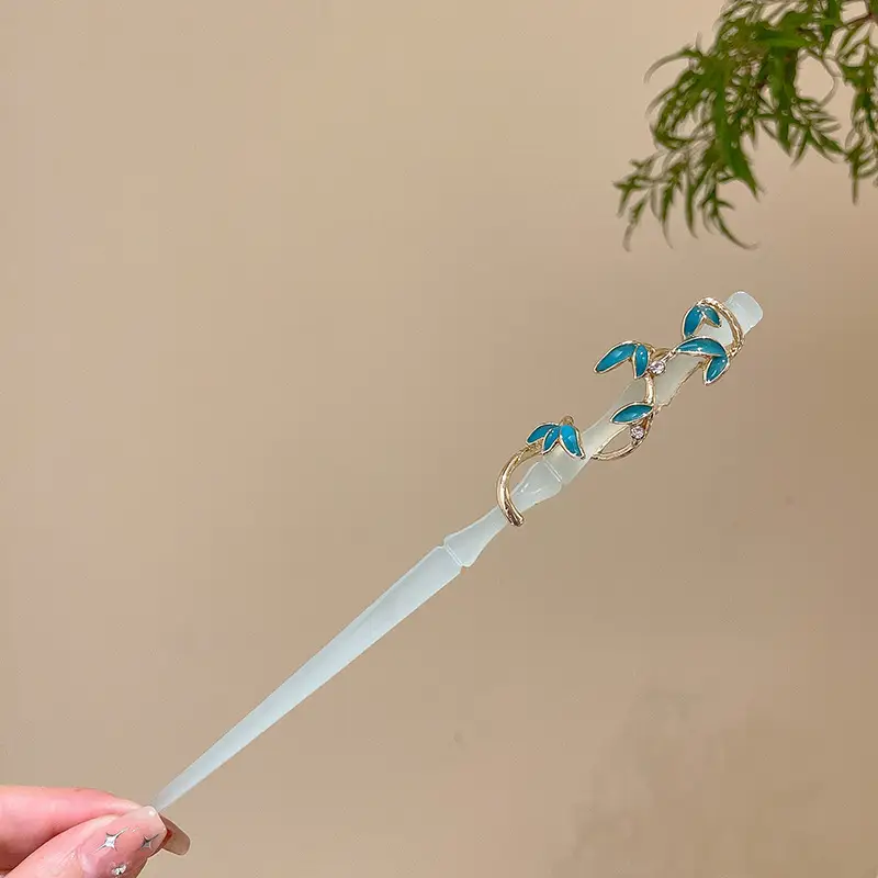 New Chinese Hairpin with Pearl Drop & Metal Spike
