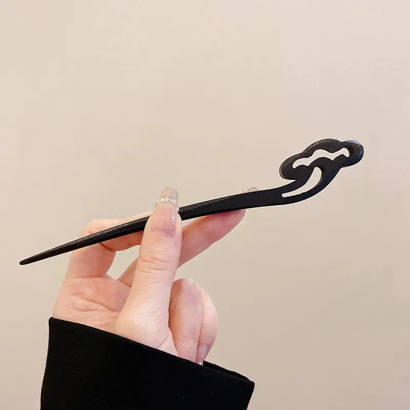 New Chinese Hairpin with Pearl Drop & Metal Spike