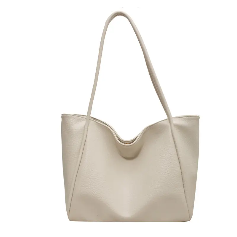 Women Large Capacity Shoulder Bag Beige 2023 - Image 9