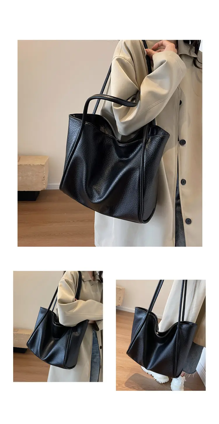 Women Large Capacity Shoulder Bag Beige 2023 — feature 19