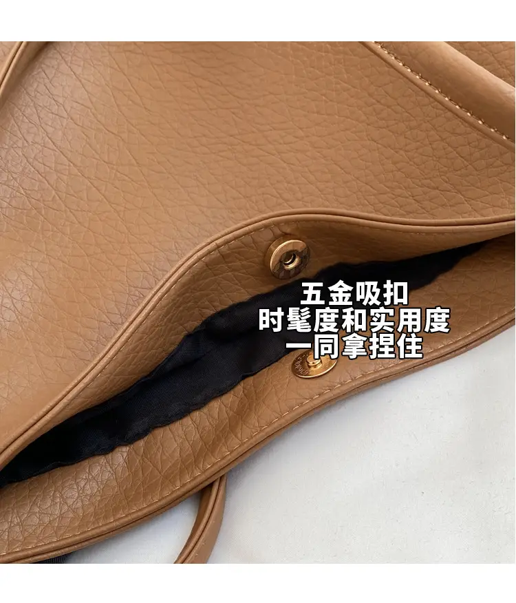 Women Large Capacity Shoulder Bag Beige 2023 — feature 3