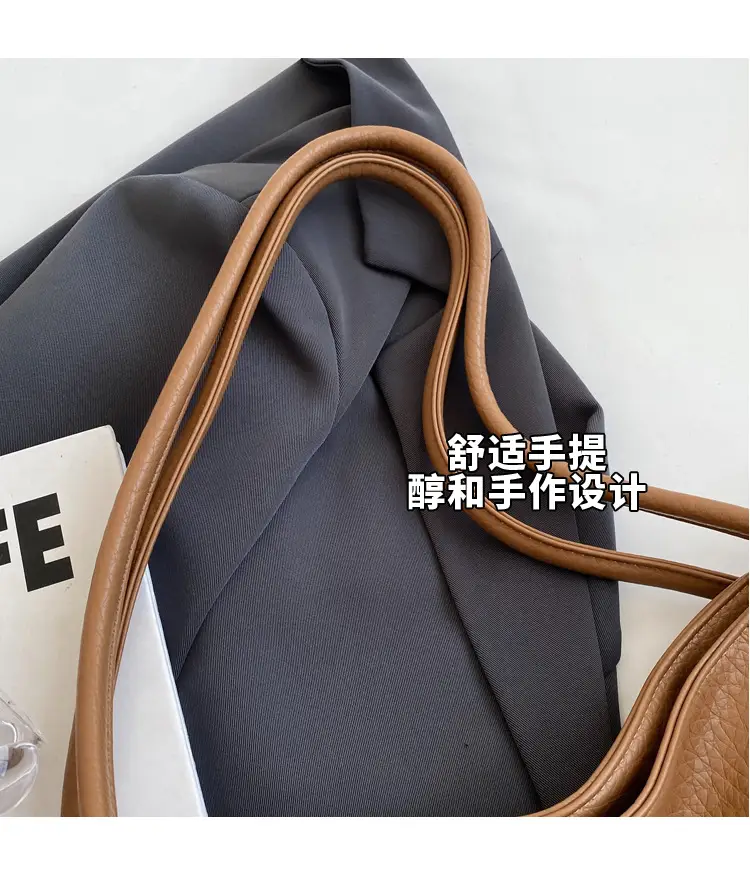 Women Large Capacity Shoulder Bag Beige 2023 — feature 4