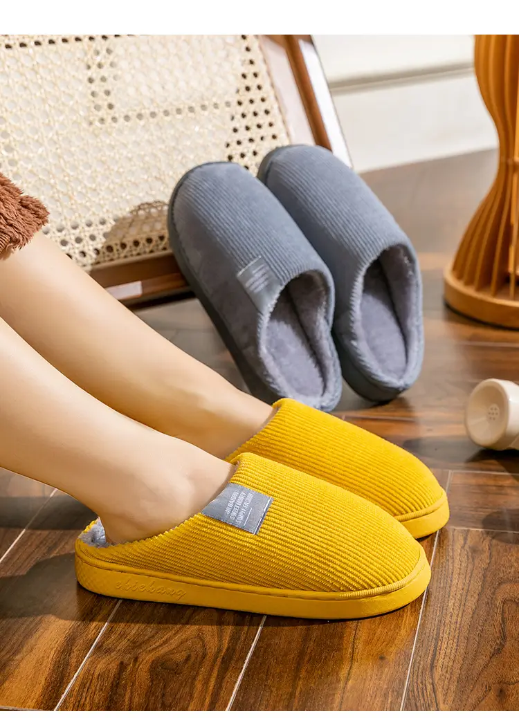 Autumn and winter thick-soled moon shoes season non-slip breathable pregnant women postpartum home soft-soled cotton slippers — feature 11