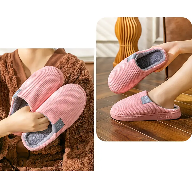 Autumn and winter thick-soled moon shoes season non-slip breathable pregnant women postpartum home soft-soled cotton slippers — feature 12