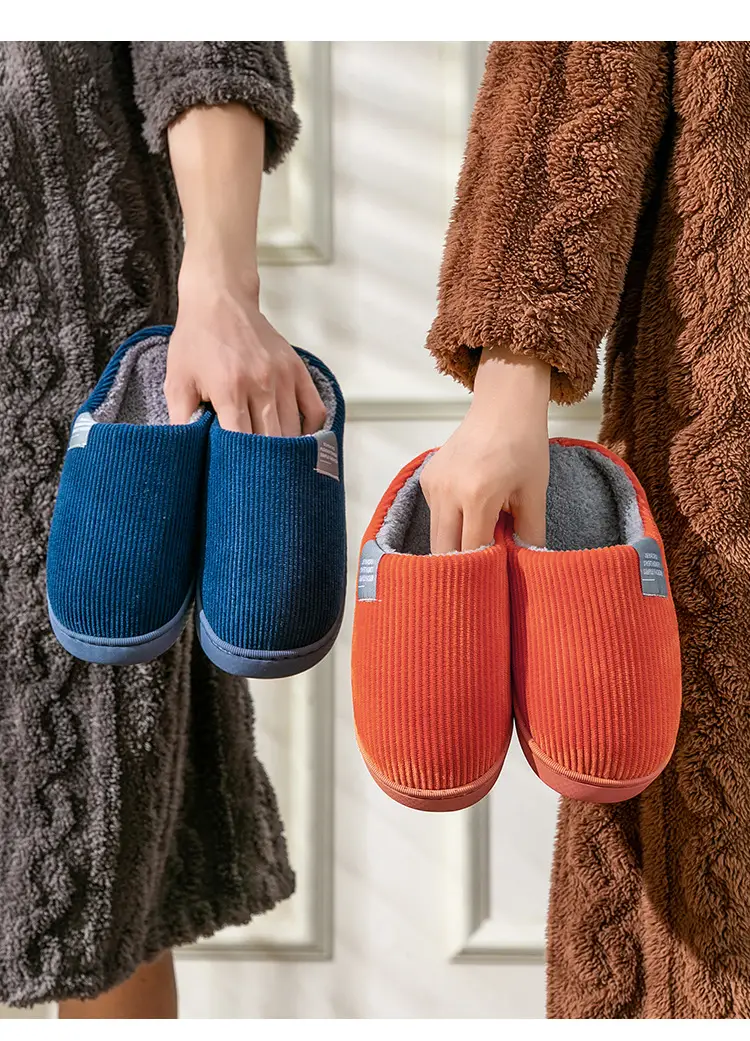 Autumn and winter thick-soled moon shoes season non-slip breathable pregnant women postpartum home soft-soled cotton slippers — feature 13