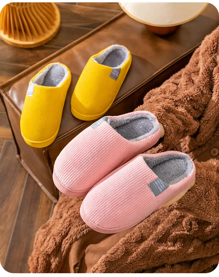 Autumn and winter thick-soled moon shoes season non-slip breathable pregnant women postpartum home soft-soled cotton slippers — feature 17