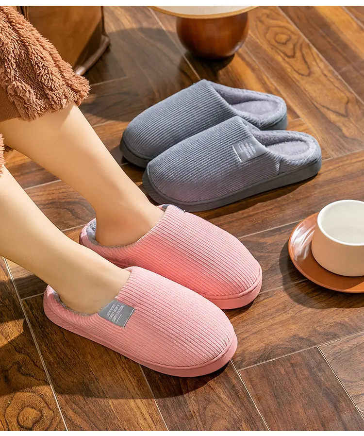 Autumn and winter thick-soled moon shoes season non-slip breathable pregnant women postpartum home soft-soled cotton slippers — feature 18
