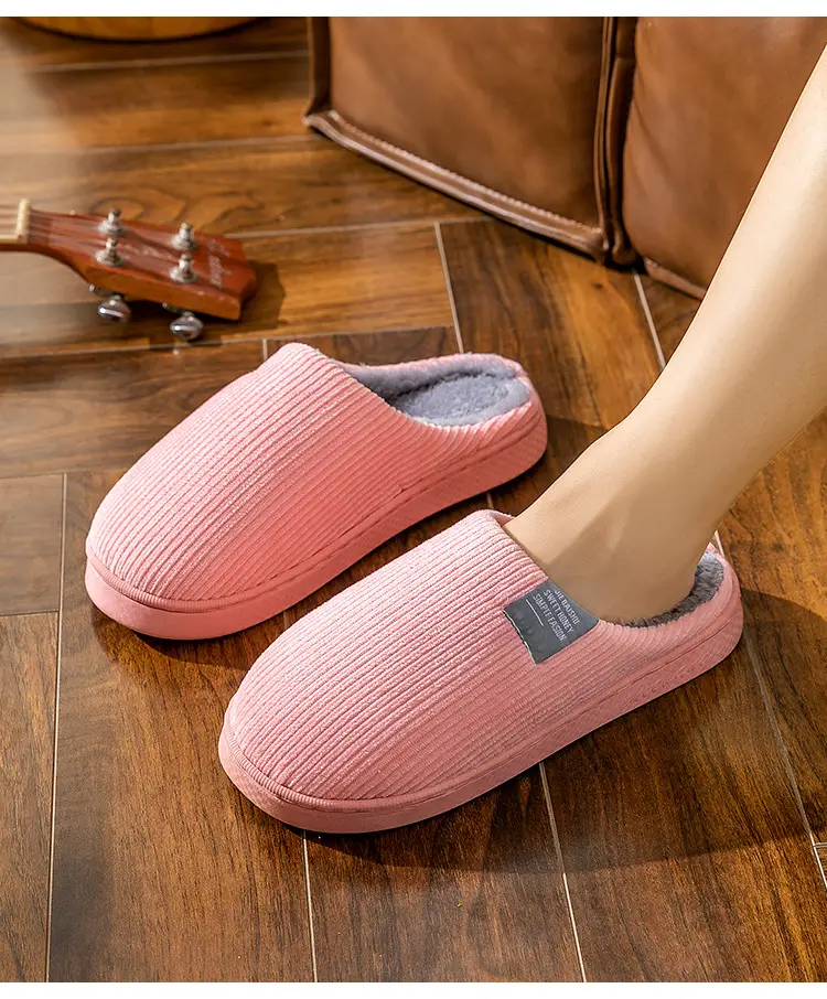 Autumn and winter thick-soled moon shoes season non-slip breathable pregnant women postpartum home soft-soled cotton slippers — feature 19