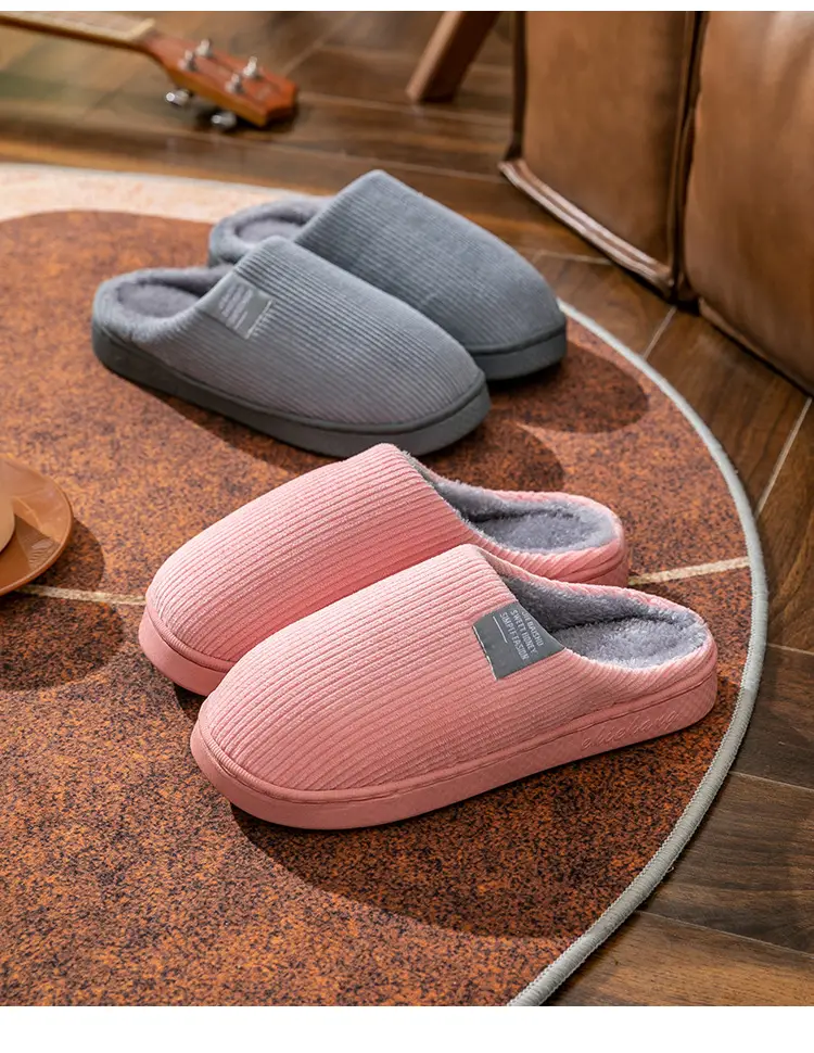 Autumn and winter thick-soled moon shoes season non-slip breathable pregnant women postpartum home soft-soled cotton slippers — feature 25