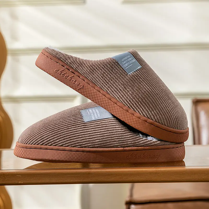 Autumn and winter thick-soled moon shoes season non-slip breathable pregnant women postpartum home soft-soled cotton slippers - Image 3