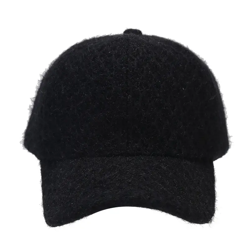 Thick Plaid Baseball Cap Autumn Winter Casual Match Knitted - Image 4
