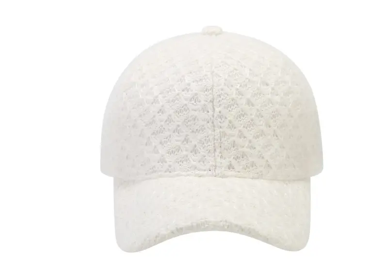 Thick Plaid Baseball Cap Autumn Winter Casual Match Knitted — feature 7