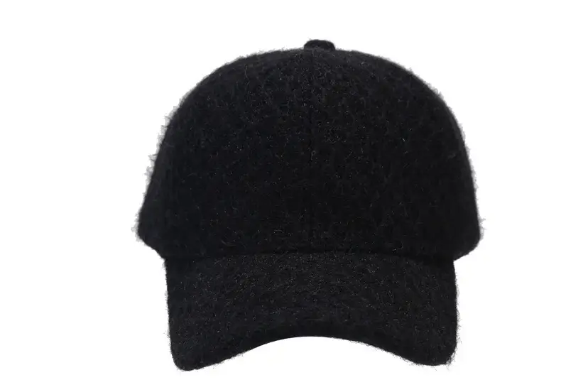Thick Plaid Baseball Cap Autumn Winter Casual Match Knitted — feature 9