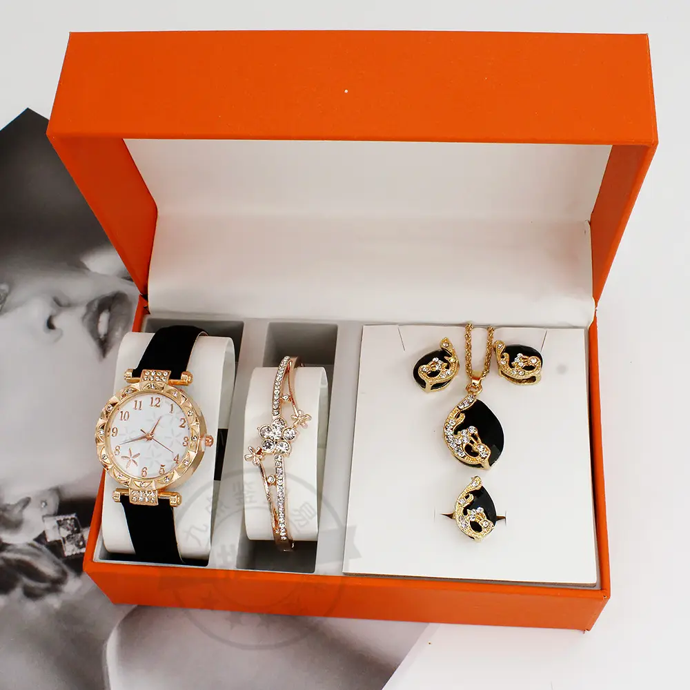 High-End Jewelry Set for Women with Blue Stones & Blue Watch — feature 7