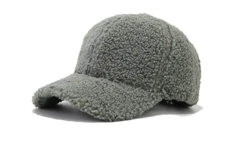 Women Wool Baseball Cap Grey Winter Warm — feature 16