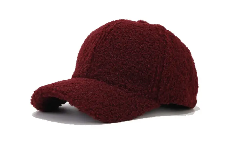 Women Wool Baseball Cap Grey Winter Warm — feature 9