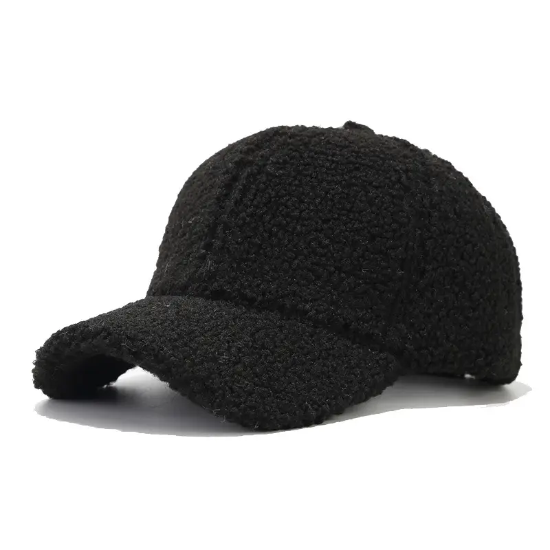Women Wool Baseball Cap Grey Winter Warm - Image 11