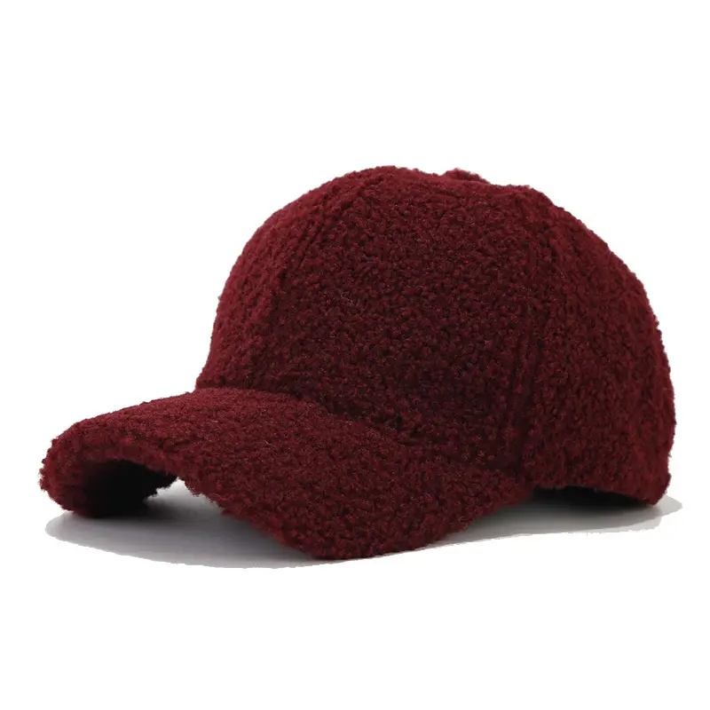 Women Wool Baseball Cap Grey Winter Warm - Image 3