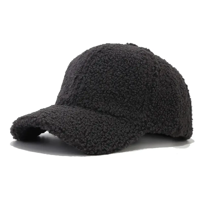 Women Wool Baseball Cap Grey Winter Warm - Image 7