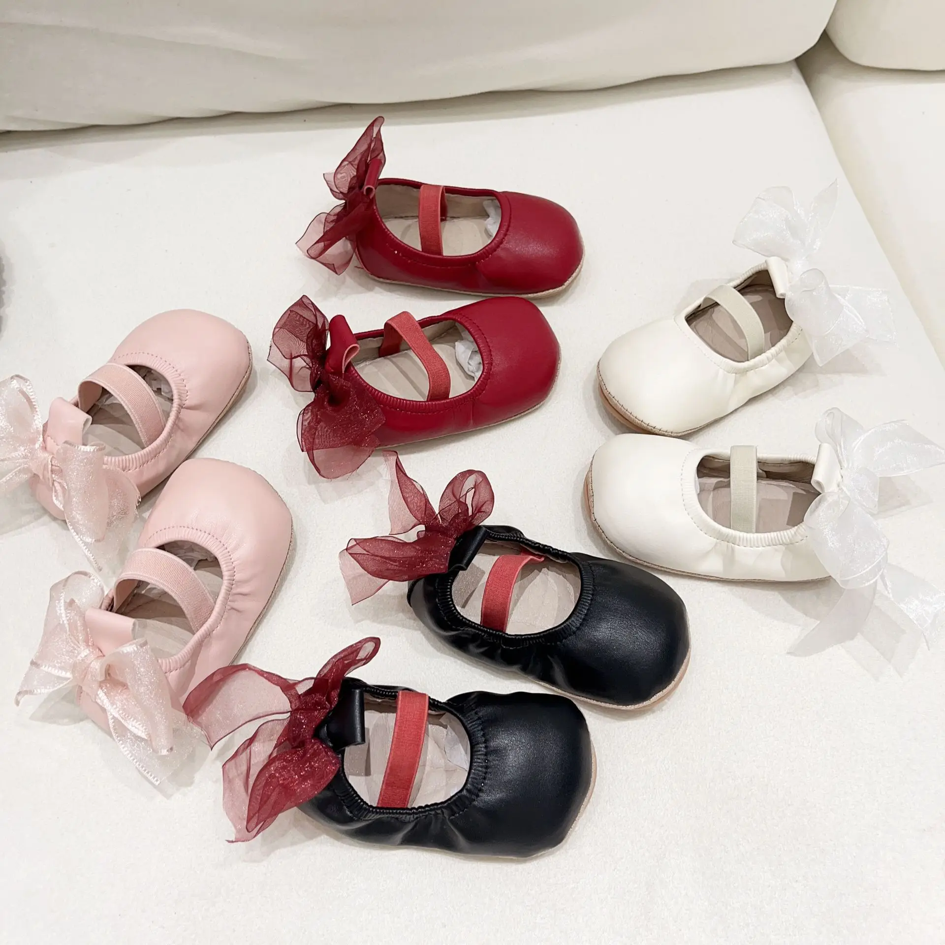 Korean Style Baby Shoes for Girls with Soft Non-Slip Soles