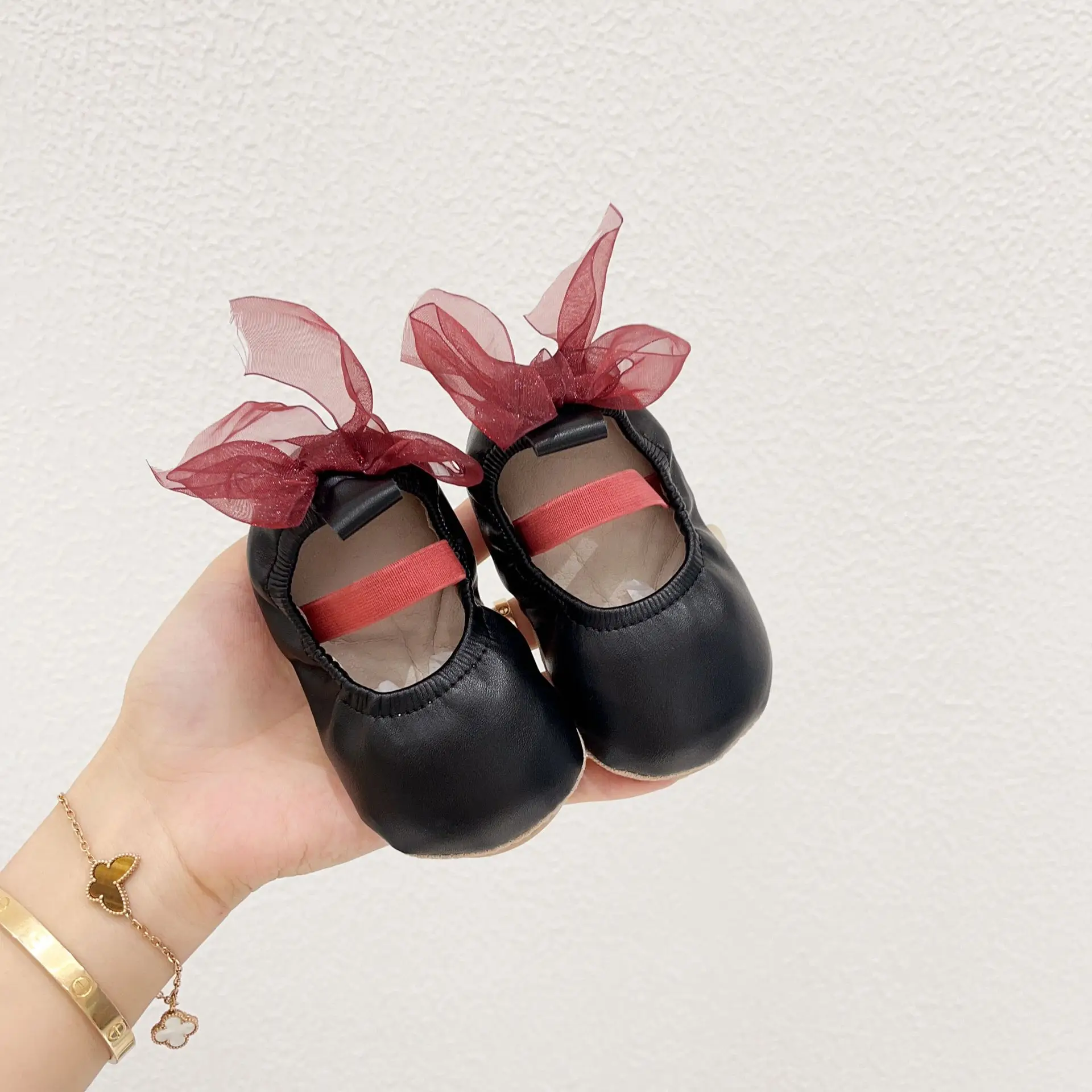 Korean Style Baby Shoes for Girls with Soft Non-Slip Soles