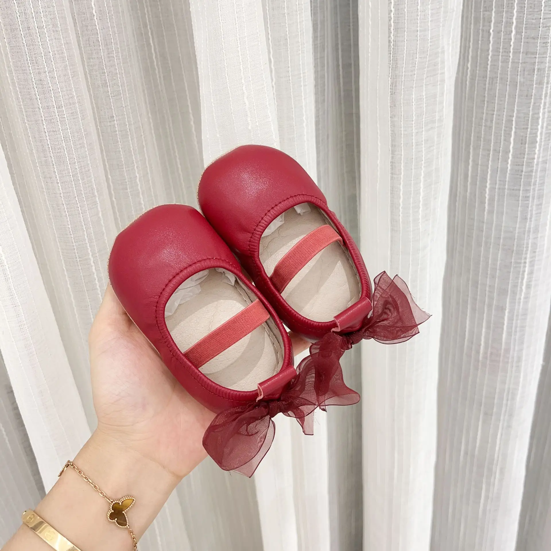 Korean Style Baby Shoes for Girls with Soft Non-Slip Soles