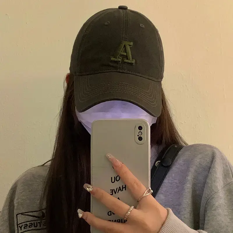 Women American Logo Baseball Cap with Wide Brim - Image 10