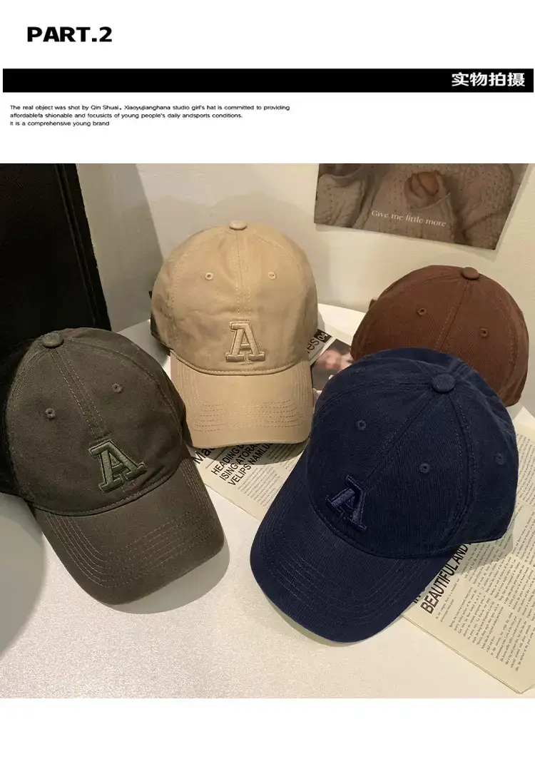 Women American Logo Baseball Cap with Wide Brim — feature 10