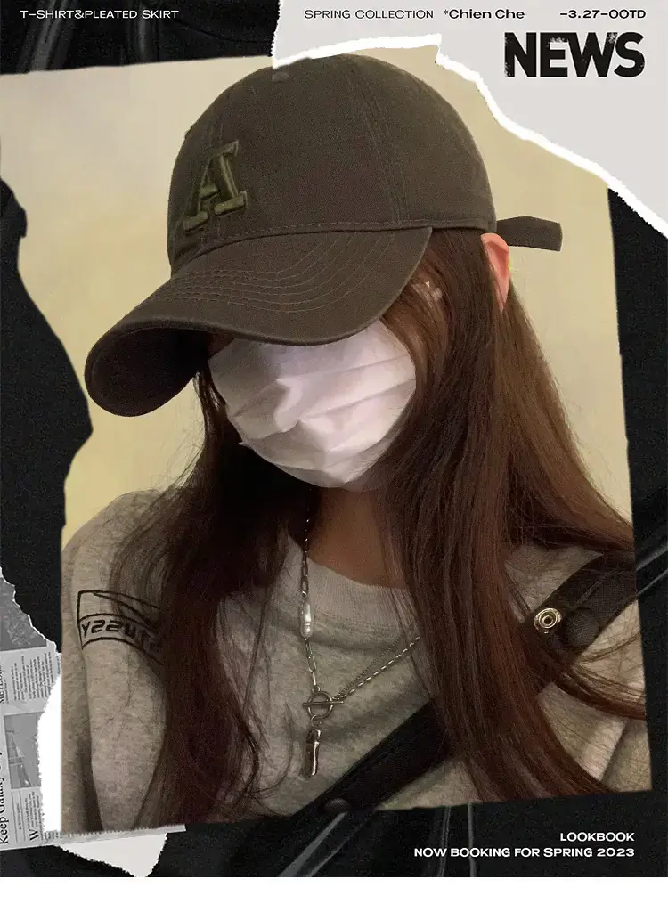 Women American Logo Baseball Cap with Wide Brim — feature 3