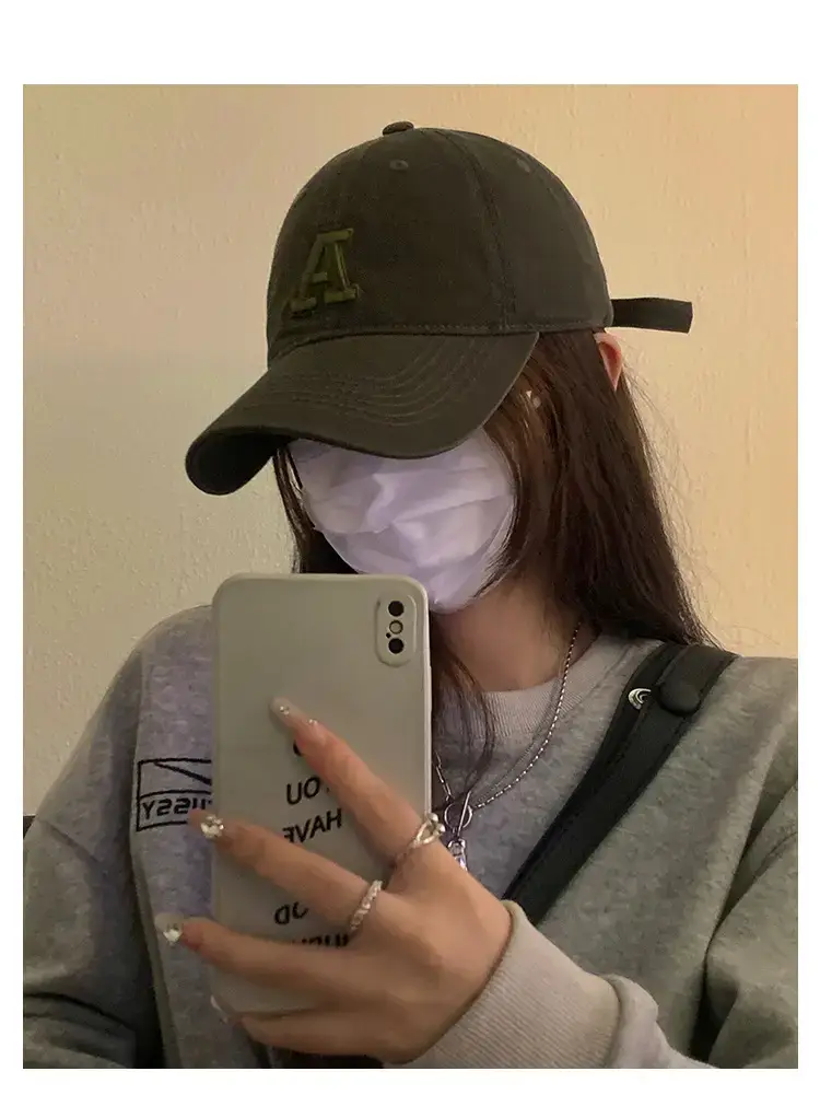 Women American Logo Baseball Cap with Wide Brim — feature 9