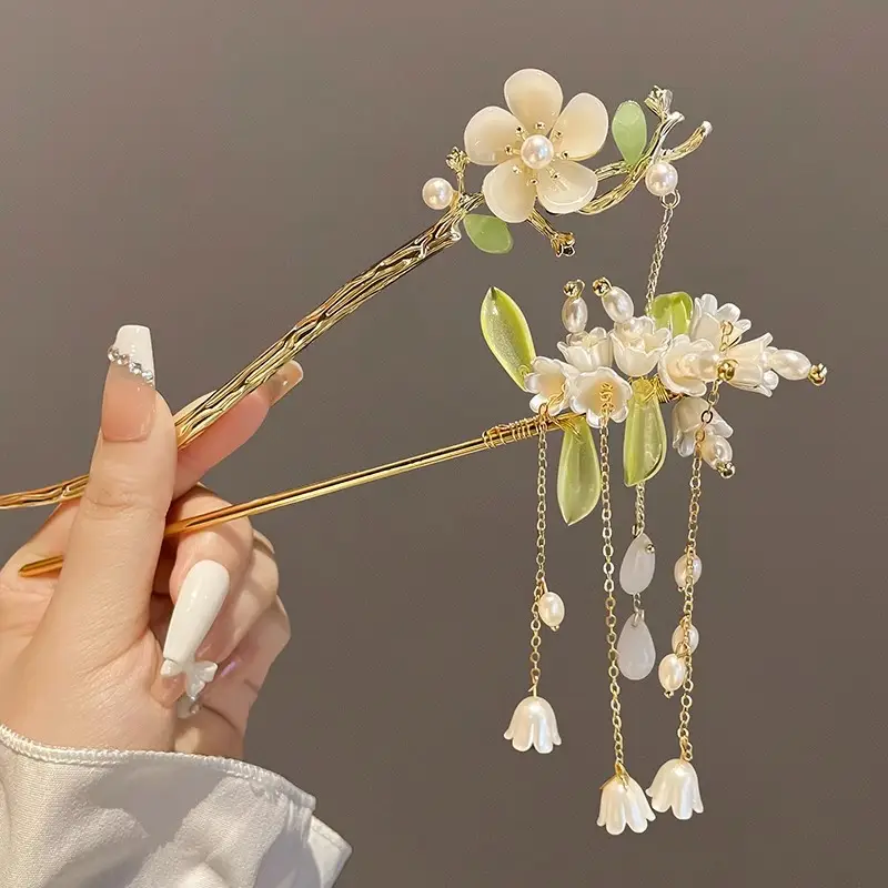Magnolia Flower Hairpin Women Ancient Style Hanfu Hairpin - Image 79