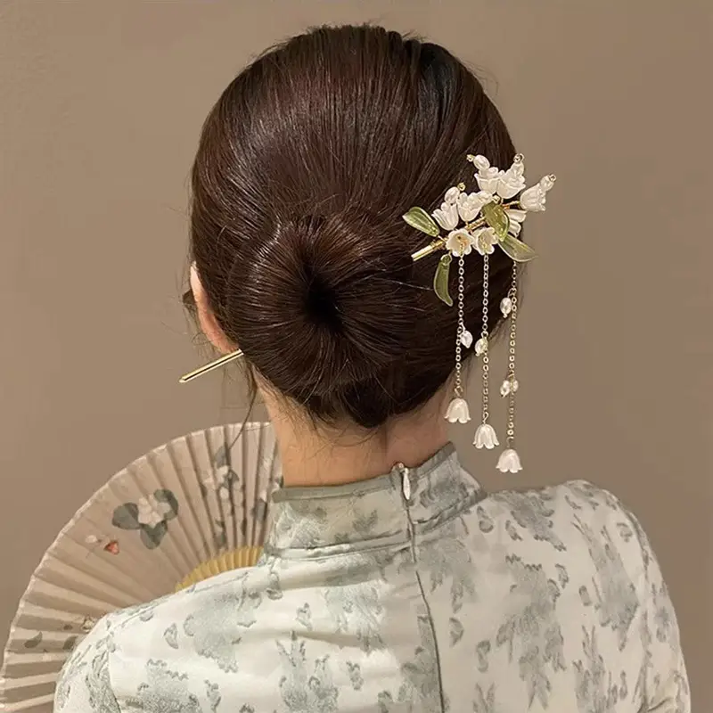 Magnolia Flower Hairpin Women Ancient Style Hanfu Hairpin - Image 81