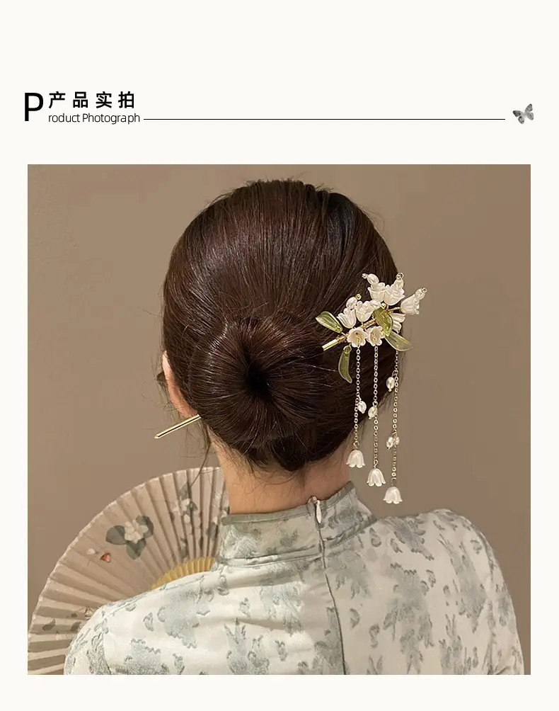 Magnolia Flower Hairpin Women Ancient Style Hanfu Hairpin — feature 34