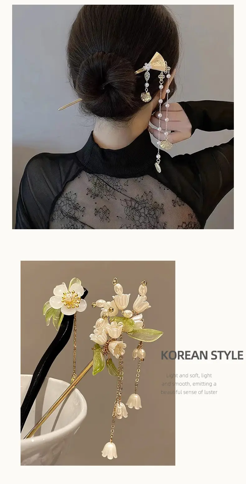 Magnolia Flower Hairpin Women Ancient Style Hanfu Hairpin — feature 35