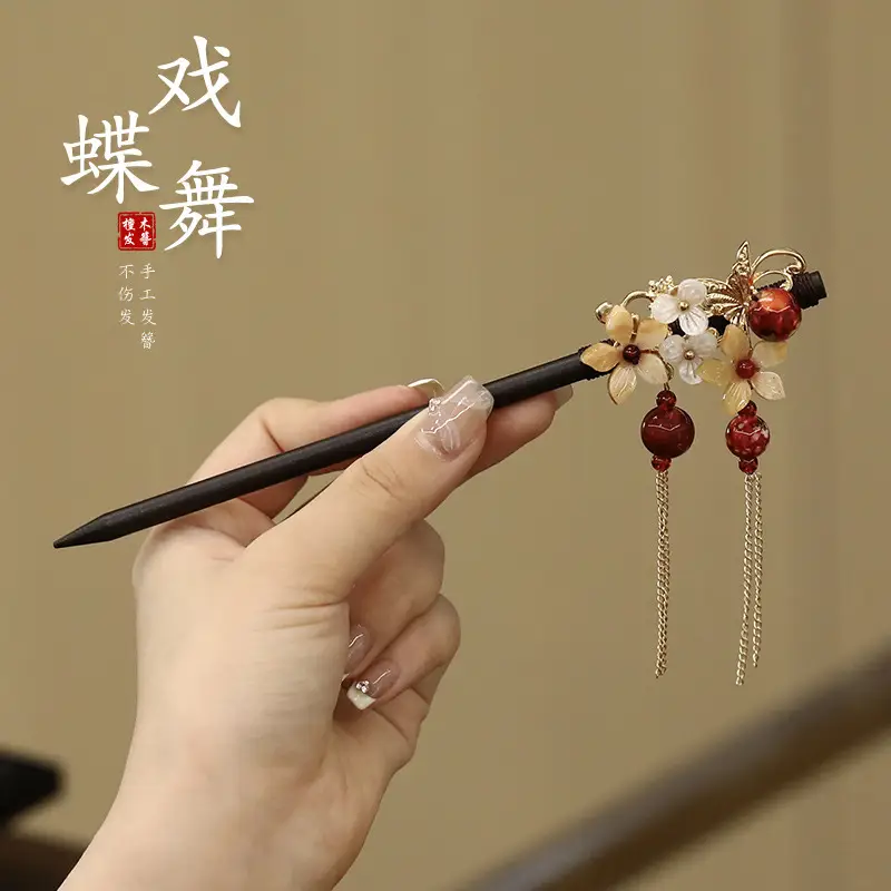 Magnolia Flower Hairpin Women Ancient Style Hanfu Hairpin - Image 45