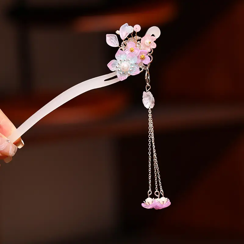 Magnolia Flower Hairpin Women Ancient Style Hanfu Hairpin - Image 47