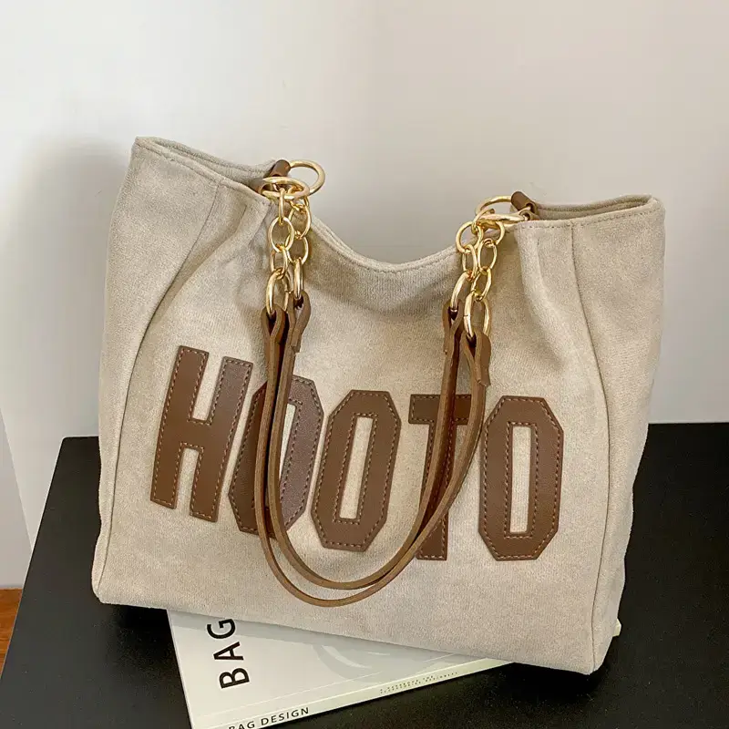 Canvas College Bag Large Capacity 2022 Autumn Commute Tote