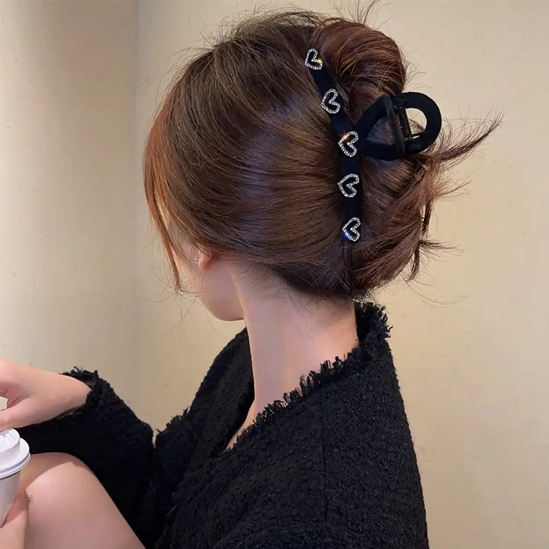 Love Rhinestone Updo Hair Clip with Shark Design — feature 11